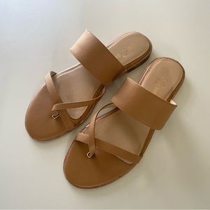 Yosi Samra YS Carina leather sandal in whiskey, Womens size 8